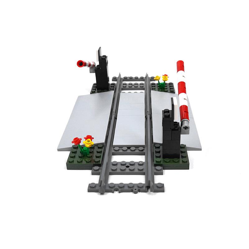 City Train Building Block Train Track Aisle Lifting Pole Printing Spare Parts Pedestrian Crossing