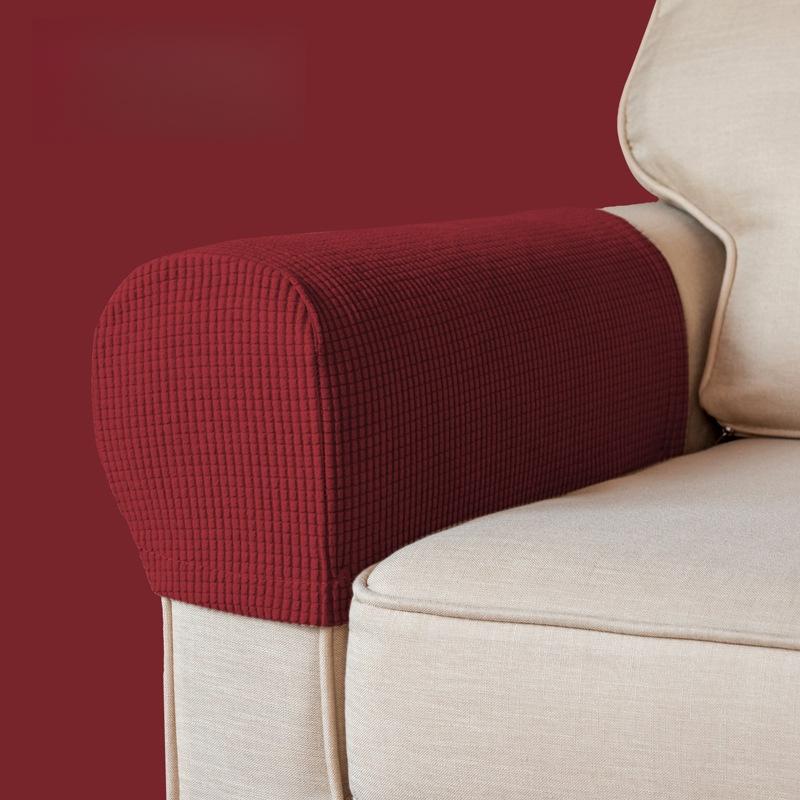 2PCS Luxurious Sofa Armrest Covers Soft and Thick Chair Arm Protectors, Universal Fit,Elastic Armrest Covers
