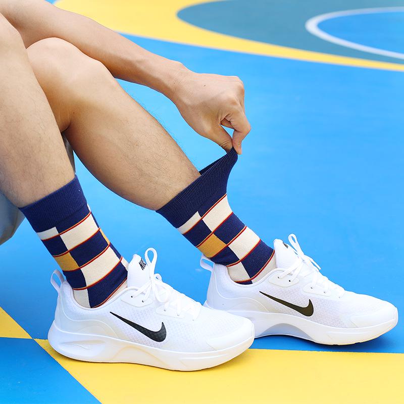 Men's High Waist Trendy Long Socks - European American Autumn Winter Style Plus Size 4348