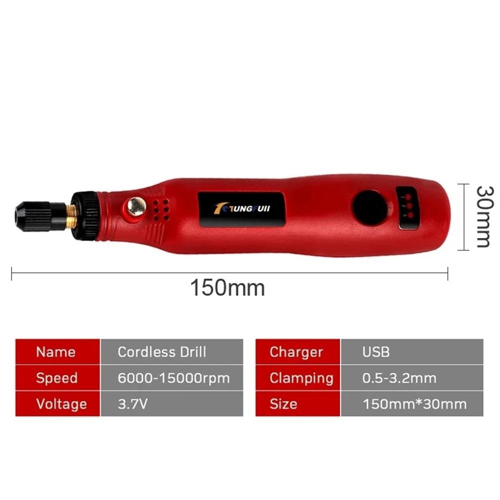 3 Speed Mini Cordless Rotary Tool 3.7V Drill Mini Handheld Drill for Engraving, Sanding, Polishing, Carving, Cutting, DIY