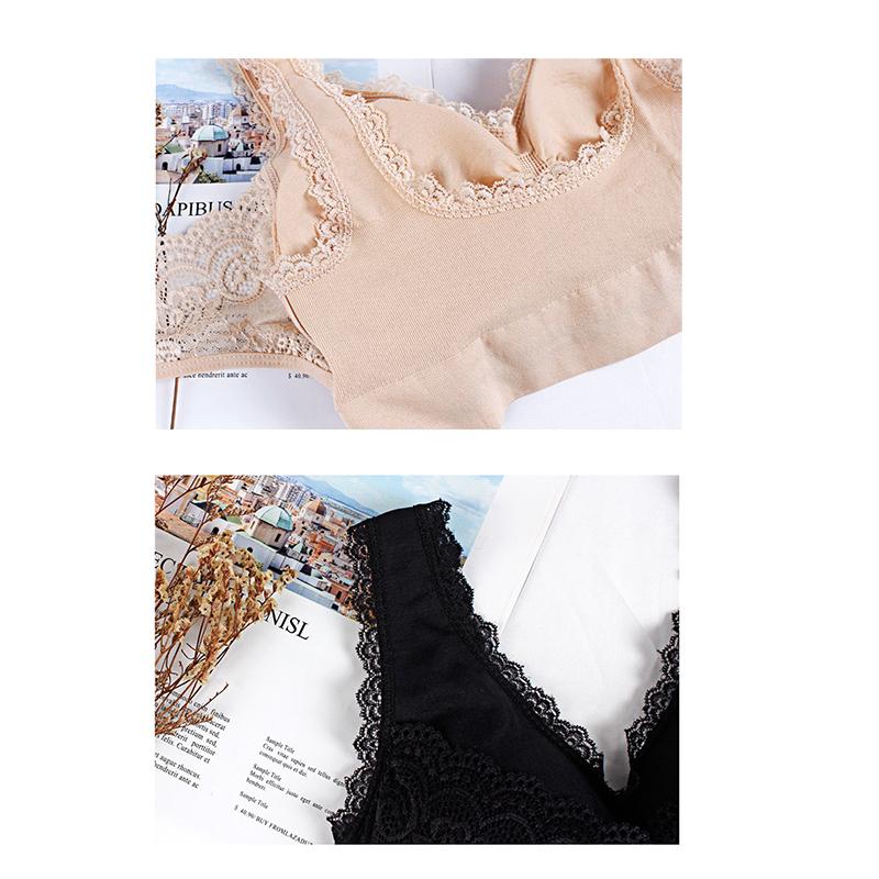 Sports Bra for Women Gathered Without Steel Ring Lace Sport Bra Criss-Cross Bras Side Buckle Shockproof Running Fitness Bra with Removable Pad