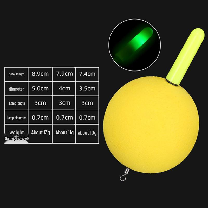 Luoyang 425 Spherical Night Fishing Float: Automatic Bottom-Finding EVA Lure Ball