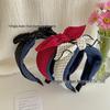 Korean Classic Red & White Polka Dot Bow Headband for Women - 2025 Fashion Hair Accessory
