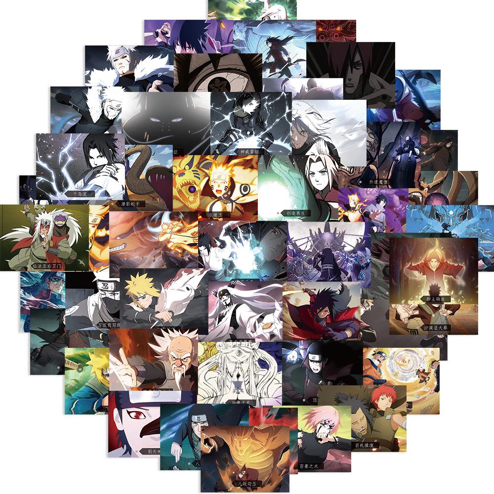 50pcs Naruto Ultimate Art Graffiti Stickers Waterproof Diy Decals For Laptop Phone Ipad Thermos Scooters Helmet Luggage Decor