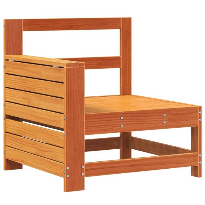 VidaXL Garden Sofa Armrest with Side Table, Seat with Backrest, Patio Terrace Backyard Armchair 844880