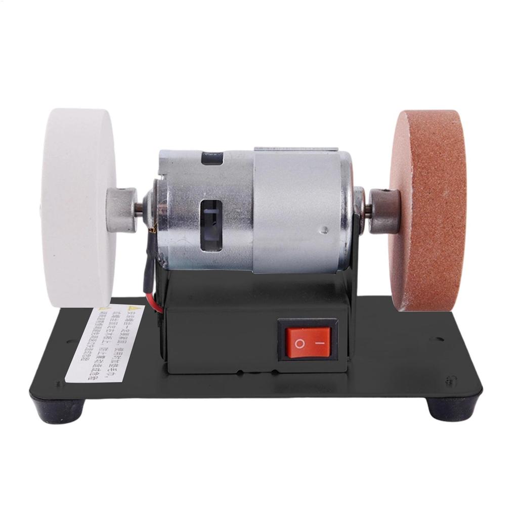 Bench Grinder 6000 RPM Max Speed 2.76 Inch Wheel Small Bench Buffer Powerful For Wood DIY Crafting Model Making Engraving Home
