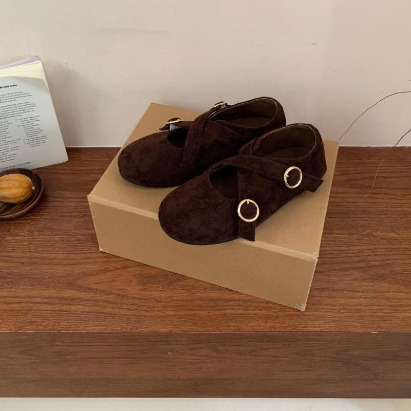 2025 spring and autumn new fashion Mary Jane versatile retro casual light mouth shoes women's shoes flat cross strap single shoes women