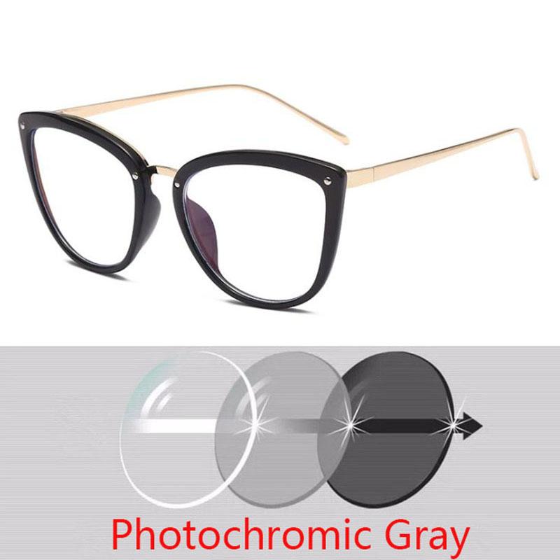 Feminine Optical Myopia Glasses Vintage Brand Design Clear Cat Eye Blue Light Blocking Glasses Women Eyeglasses Degree 0 To -6.0