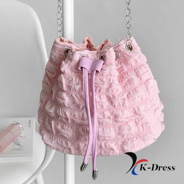 Mini Pom-Pom Jenny Chain Cloud Crossbody Bag (1 Color)