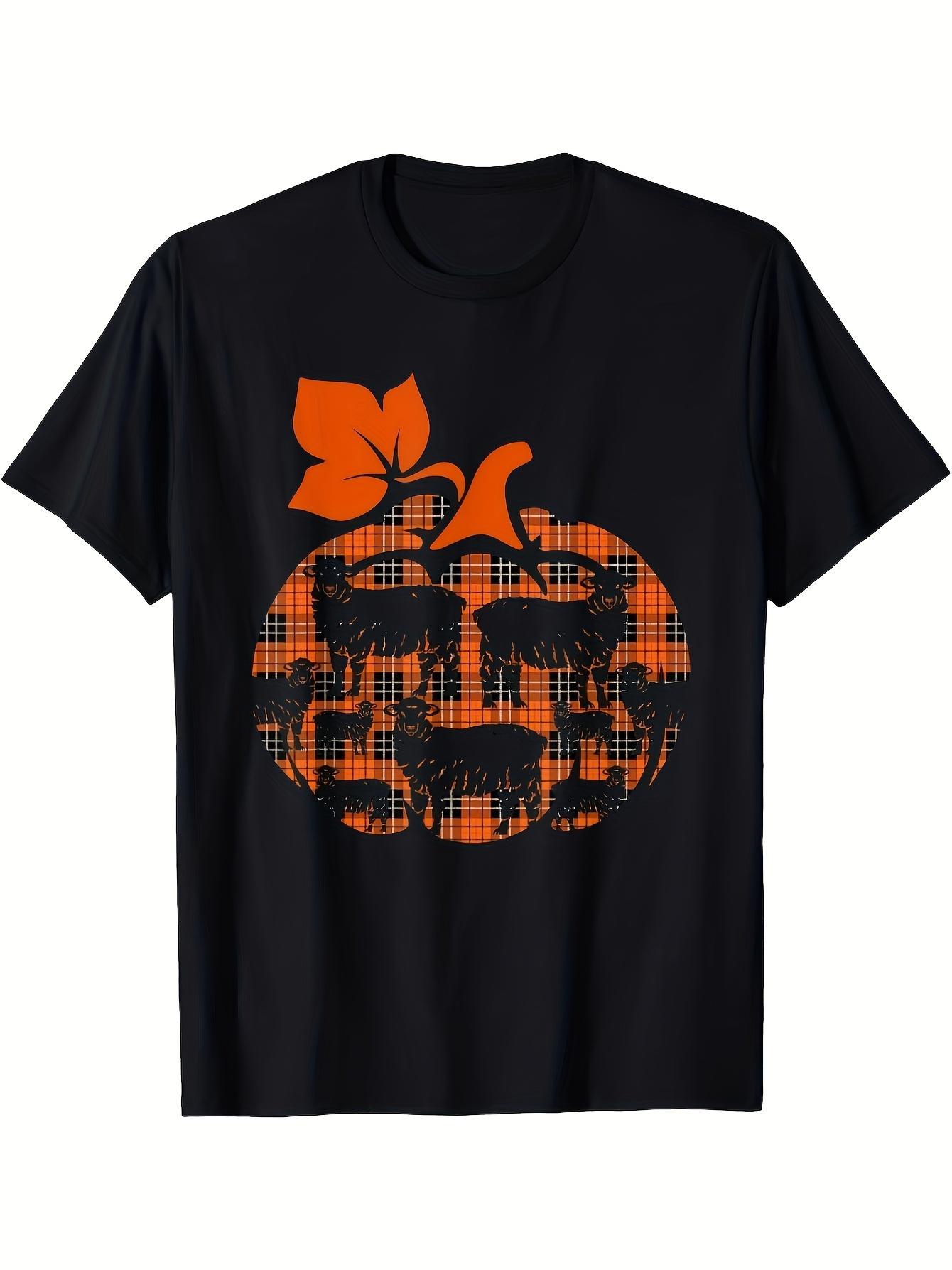 T-Shirt y2k & Boys Plaid Pumpkin Black/Orange S