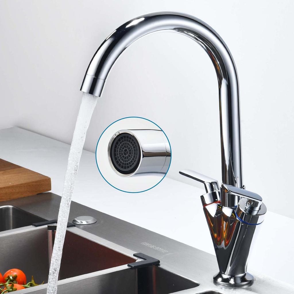 Pull Out Kitchen Sink Faucet 360 Rotate Shower/Stream Sprayer Head Mixer Hot and Cold Water Tap Deck Mounted