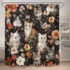 Funny Bathing Dogs Shower Curtain Bathtub Wash Your Paws Cute Pet Cartoon Animals Bath Curtains Fabric Bathroom Decor with Hooks