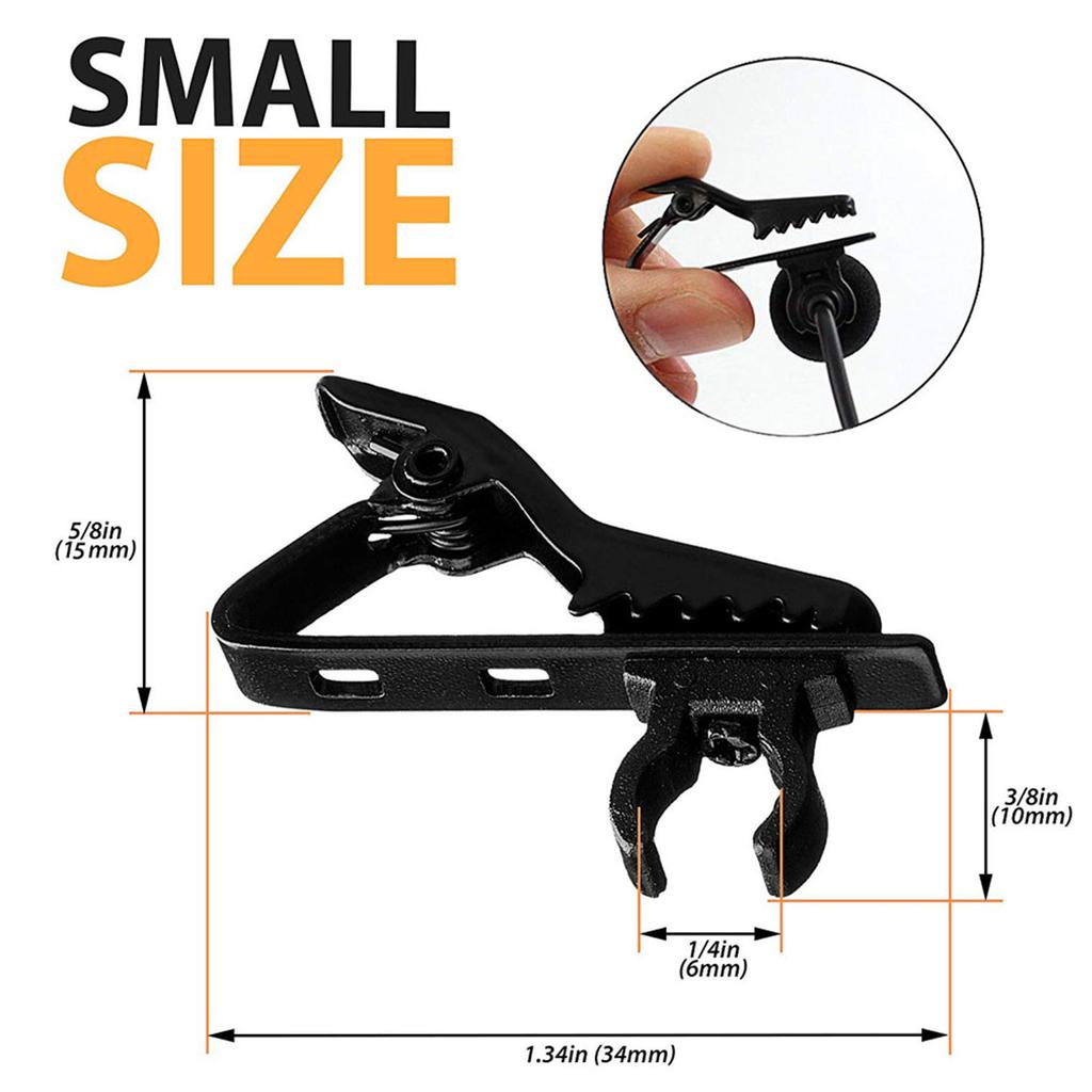 4PCS Microphone Clip Slip Proof Rubber Mat Noise Reduction Universal Mic Accessories Metal Clip Black