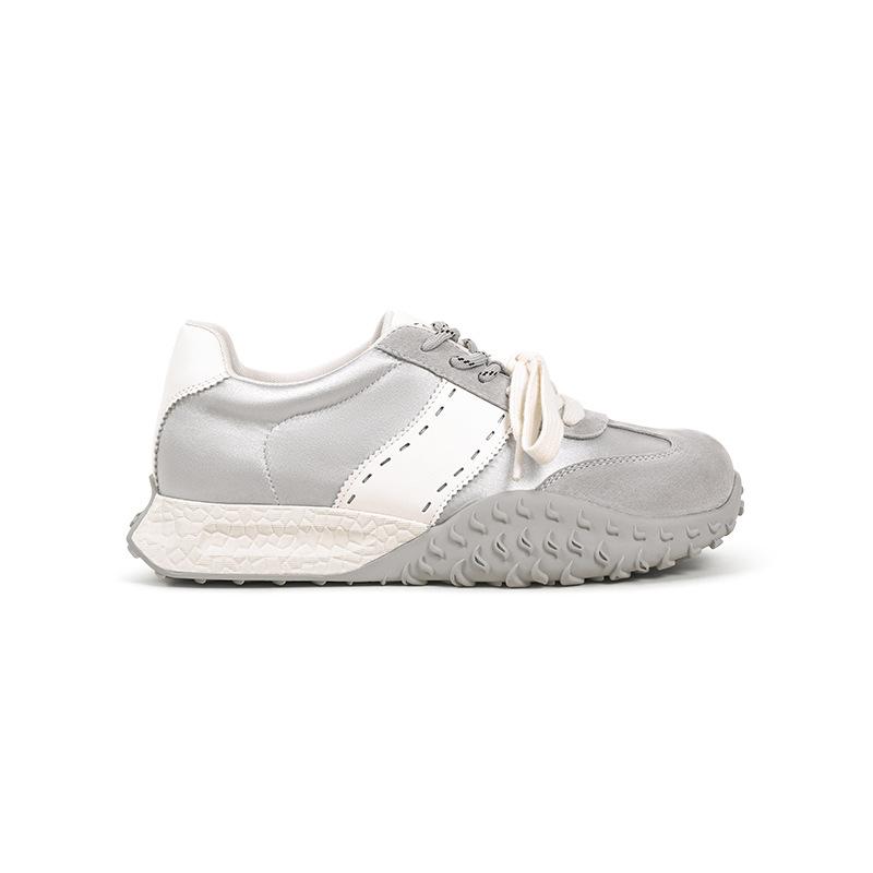 

Dopamine leather Forrest Gump shoes 2025 summer new thick-soled small fresh German training shoes casual versatile breathable shoes 34