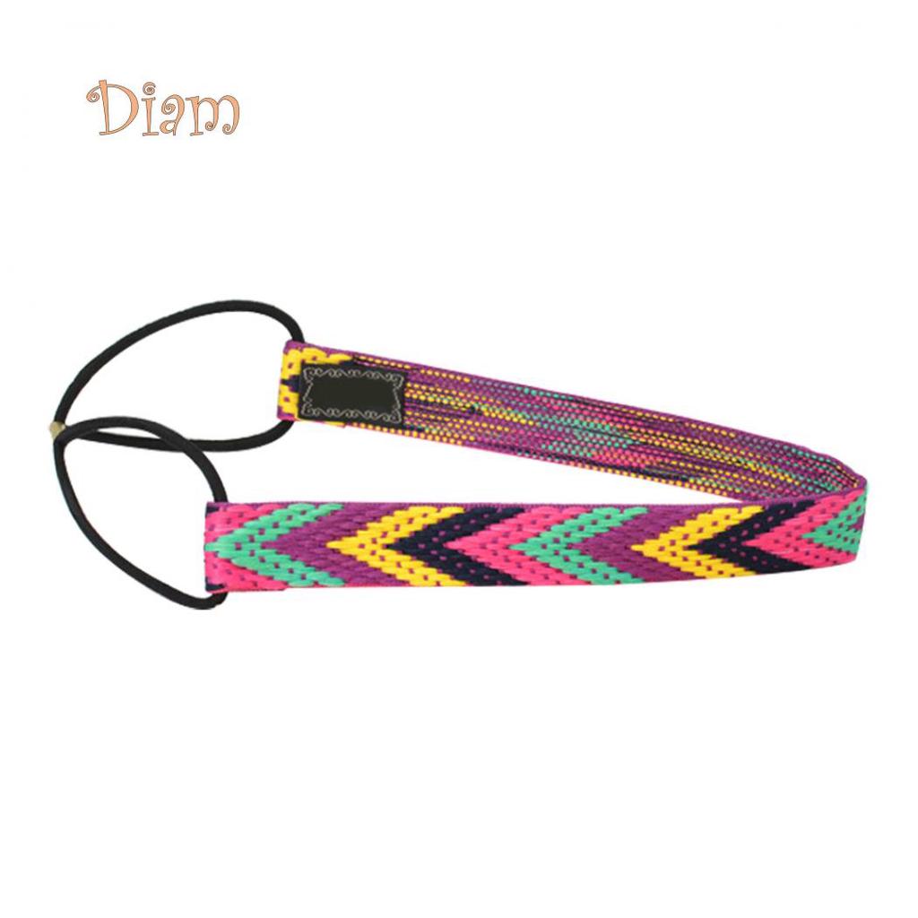 Tenfyer Ethno-Stil Boho Damen elastische geflochtene Stirnbänder Kopfbedeckung Haarband Zubehör