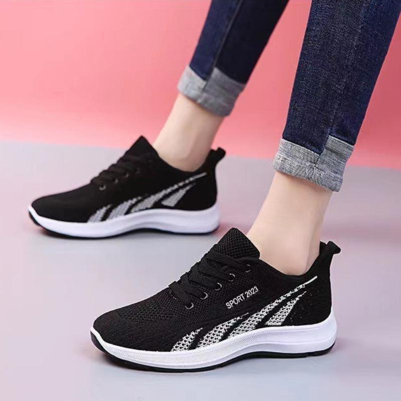 Fashion 2024 Running Shoes Ladies Breathable Sneakers Summer Light Mesh Air Cushion Women's Sports Shoes Outdoor Lace Up Training Shoes