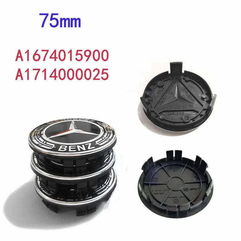 WVWGI1 Hot 2026 New For Benz 4 Pcs 3 6 Pins 65mm / 75mm Car Hub Center Caps For Mercedes Benz Wheel Center Cover Emblem Accessories A17