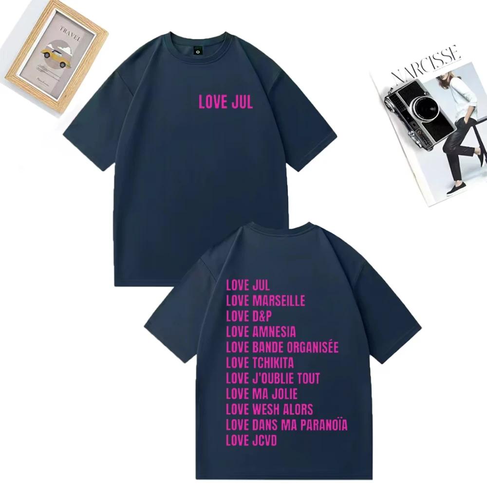 Love Jul TShirt Marseille Rap Fan Gift Unisex Womens Street Hip Hop Fashion Oversized TShirt Vintage Cotton Short Sleeve Clothes