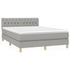 Cadre de lit avec matelas - Maison Exclusive - 140x190cm - Tête de lit réglable - Gris clair - 2 places