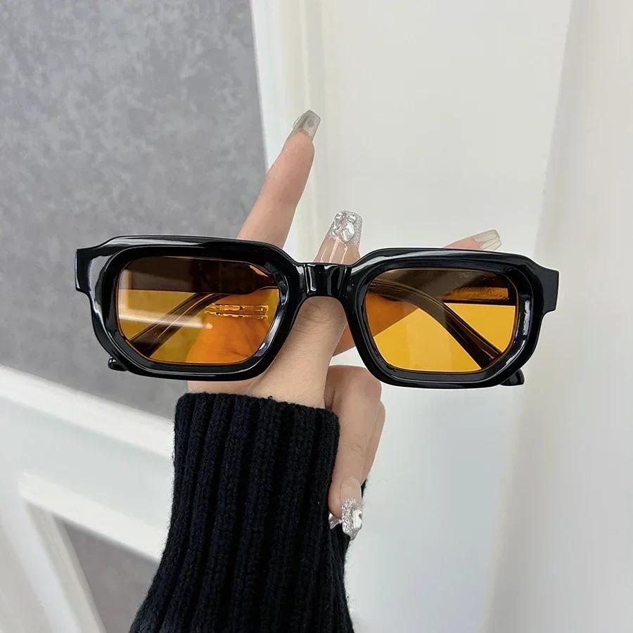 Vintage Women Fashion Square Sunglasses Retro Black Sun Glasses Female Male Eyewear Oculos