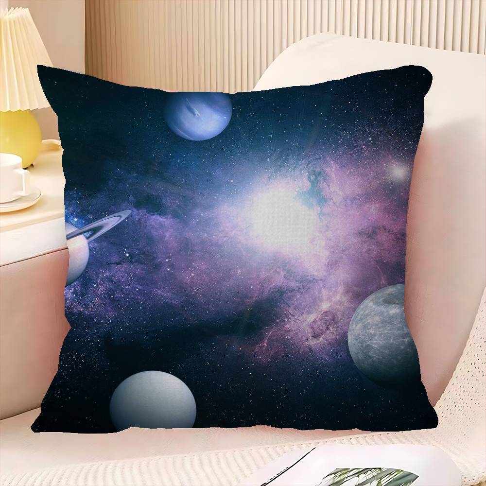 Cool Starry Universe Planet Art Pillow Cushion Cover Pillowcase Living Room Sofa Home Decor Customized