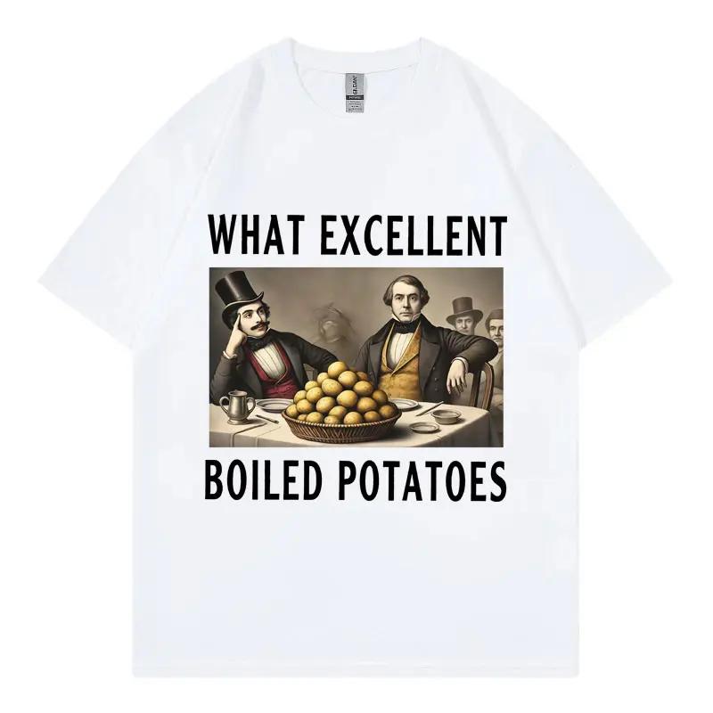 Boiled Potatoes Funny  T-shirt Women's Fashion Vintage Short Sleeve T-shirts High Quality T Shirts