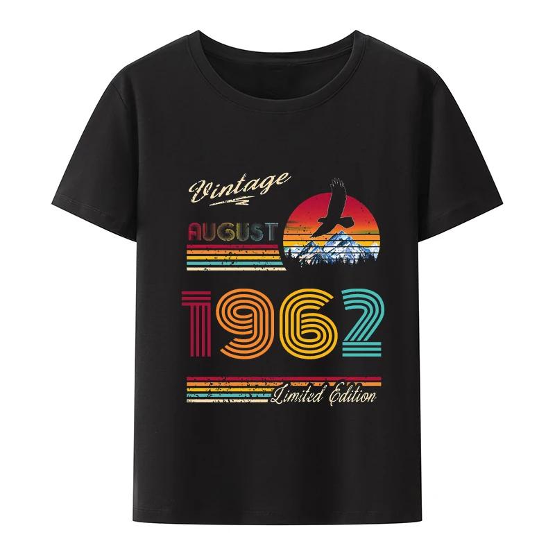 Retro 60-tals 56-årsdag T-shirt Ren T-shirt Vintage 1962 Herr T-shirt Herr Sommar Streetmode Par T-shirt Grafiska T-shirts