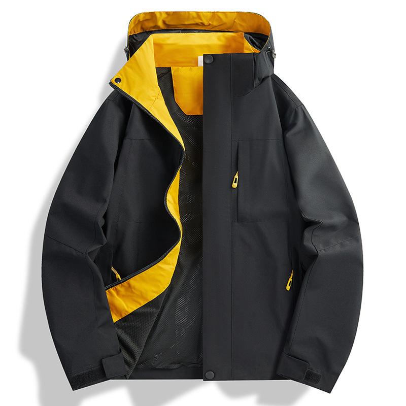 

HJCAMEL Женская куртка три-в-одном ветрозащитная водонепроницаемая с флисовой подкладкой для осени/зимы 4XL