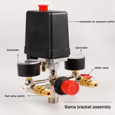 Interrupteur de contrôle de pression de compresseur d'air 90-120 PSI pour soupape de sécurité de décharge de régulateur de collecteur pour raccords de soupape pompe à air