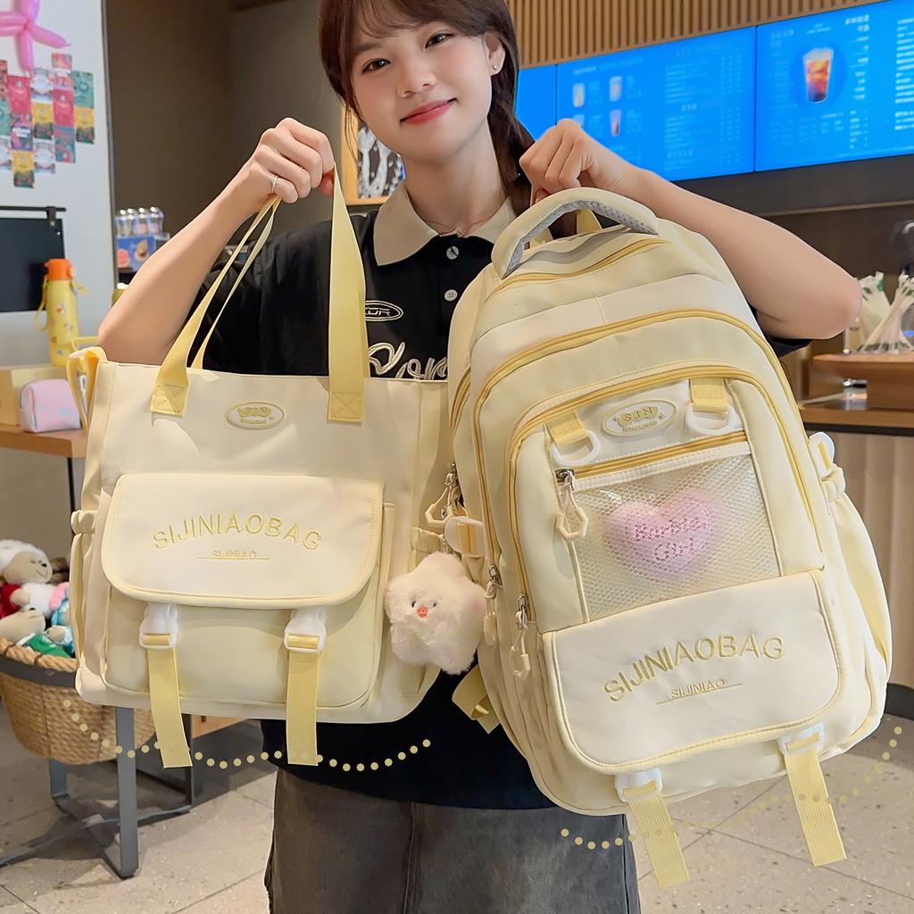 Schoolbag schoolbag female ins girl primary school student high school student junior high school student large capacity versatile simple backpack 