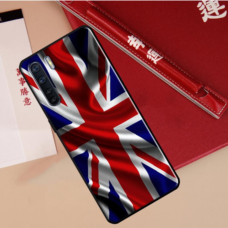 England British UK Union Jack Flag Case For Oppo A40 A78 A54 A74 A94 A17 A57 A77 A76 A16 A96 A18 A60 A80 A38 A58 A98 A15 A5 Pro