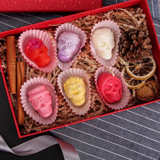 3D Skull Ice Cube Mold Chocolate Fondant Maker Non-stick Easy Release Tray Different Shapes Candy Shaping Mould