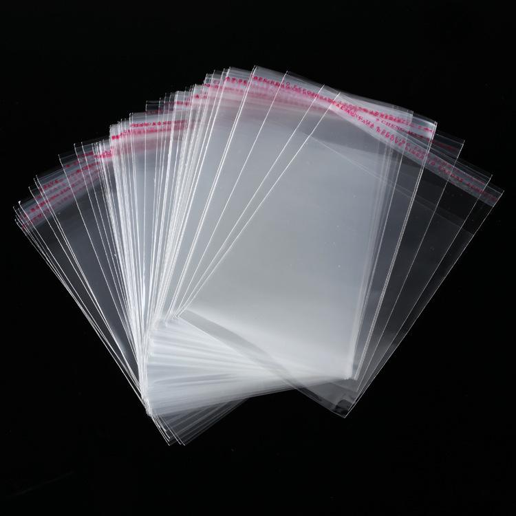 In-stock 12x24 OPP Self-Adhesive Transparent Bags, 5/7/9mil Thickness, 100 Pieces