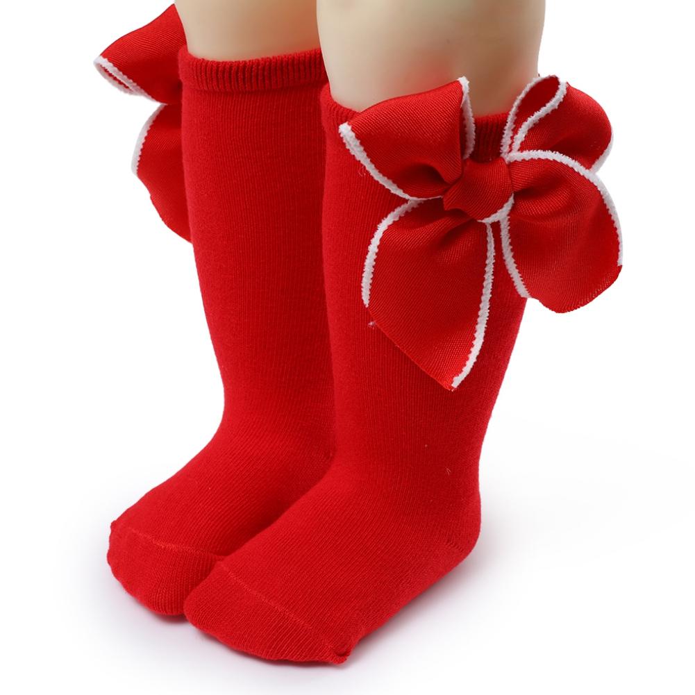 

Носки для девочек, детские носки с бантом, мягкие хлопковые детские носки 0-3 года M