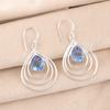 Natural Tanzanite Gemstone 925 Sterling Silver Handmade Earrings 1.80" For Her EE-31-8