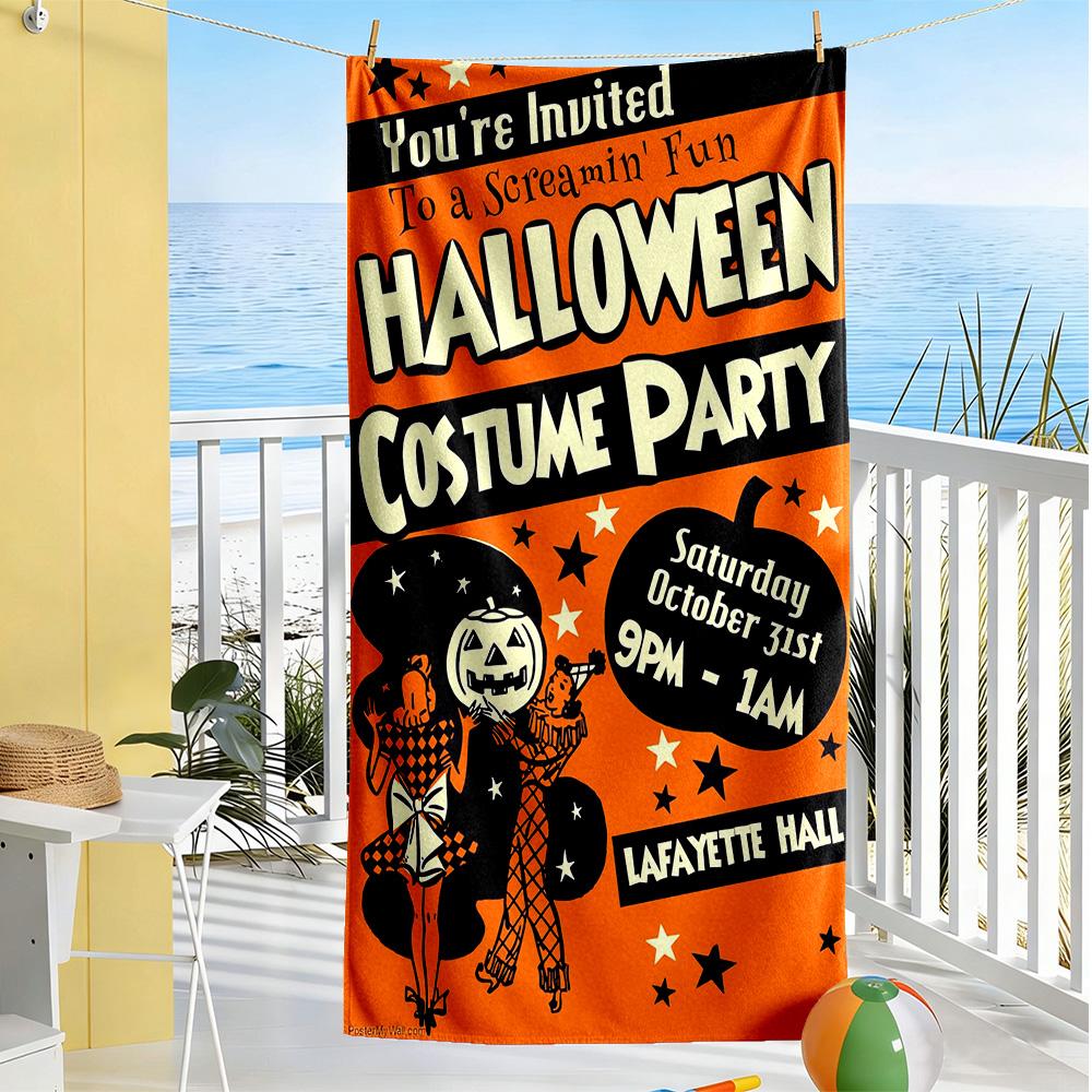 Halloween Strandtuch Super Weich Mikrofaser Schnelltrocknend Bequem Leicht