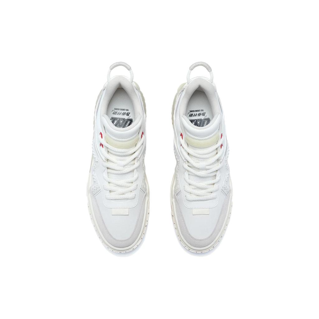Li Ning 001 UNBLOCK Slip Resistant Abrasion Resistant Low top Skateboard Shoes Men's Mist White Pearl White AGCT001-1