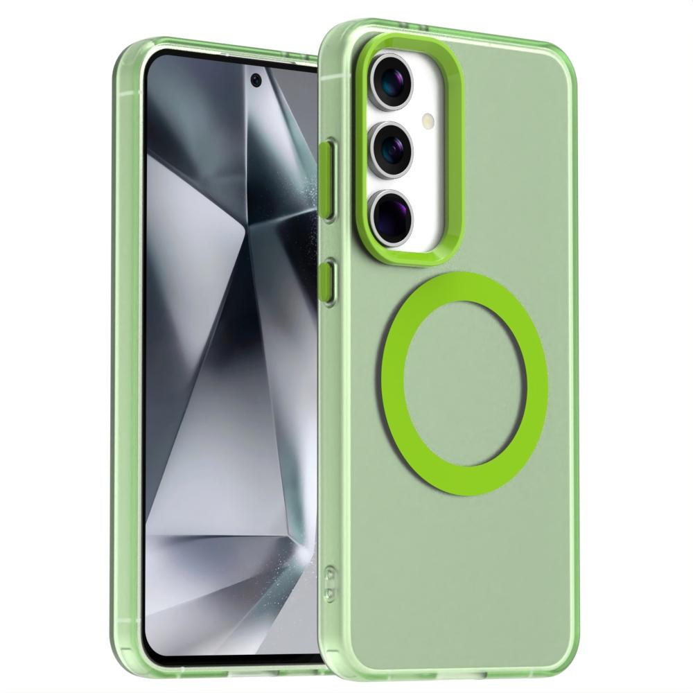 Candy Series For Samsung Galaxy S23 FE Magnetic Case PC+TPU+PET Anti-Drop Phone Cover
