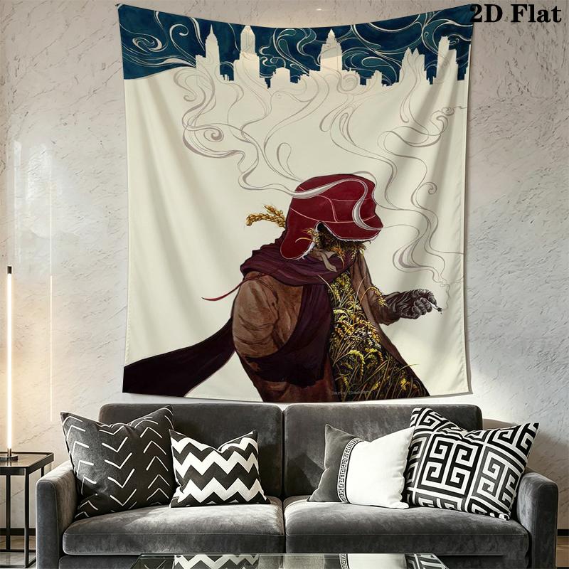 Holden Caulfield Wall Tapestry Aesthetic Wall Hanging Printed Fabric Blanket Decorative Tapestries for Bedroom Living Room Home Decor