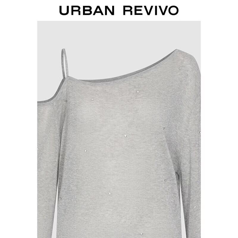 UR Women's Off-Shoulder Rhinestone Knit Top