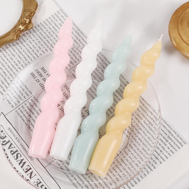 1PC Classic Colored Spiral Candles Party Decoration Candles Eco-Friendly Home Decor Candles Candle 2x18.5cm