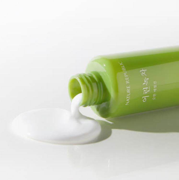Nature Republic Mild Green Tea Emulsion – 155ml | Lightweight Moisture for Sensitive Skin