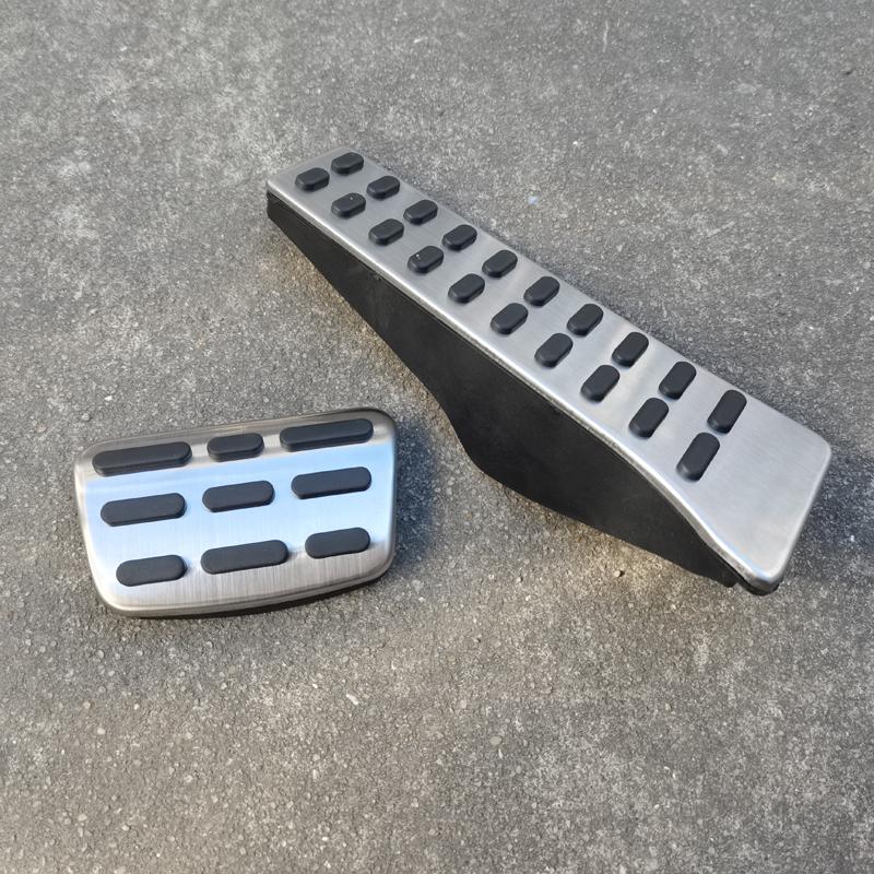 For Hyundai Santa Cruz Accelerator Brake Pedal Non-Drilling Cover Footrest Pad Car Stainless Steel Accessories