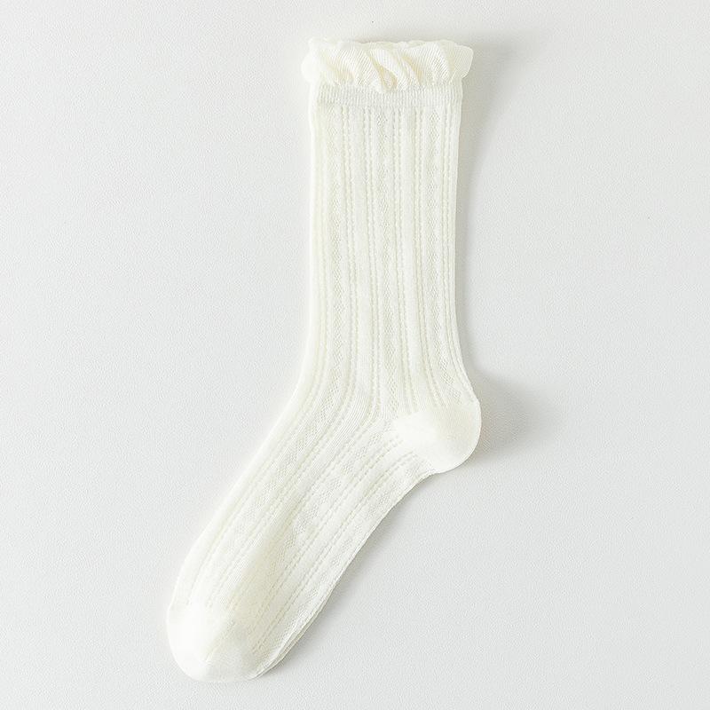 Meias de Algodão Puro Femininas de Verão Finas Absorventes de Suor Respiráveis de Malha Algodão Inferior de Tambor Algodão Felpudo