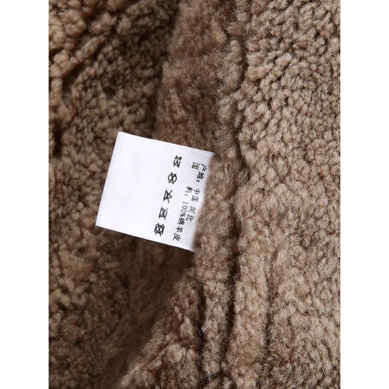 Vintage RLB3 Sheepskin Leather Flight Jacket for Men with Fur Lining and Distressed Horsehide Pockets