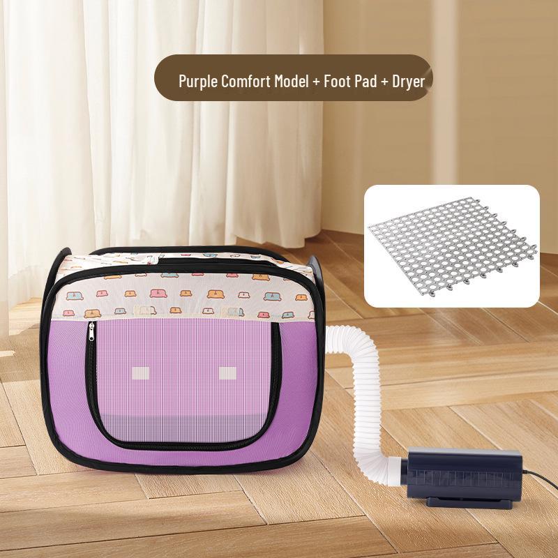 Folding Pet Dryer Box for Cats & Dogs - Integrated Blow-Dry System
