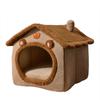Pet Bed for Winter Cats Habitats Removable Cushion Cats House Cartoon Shape Bed Resting Bed for Cats Warm Resting House