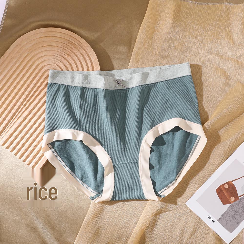 

Женские бесшовные трусы-слипы с высокой посадкой, цветным блоком, больших размеров, из графена - Рождественский стиль Small (90-140 jin) серый/синий