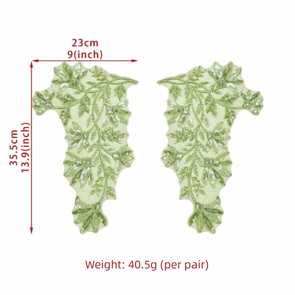 Multi-Color 3D Nail Beads Delicate Mesh Embroidered Sequins Embroidery Lace Patch High-End Fabric Floral Collars
