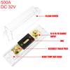 uxcell ANL Fuse Holder Car Audio 0 4 8 Gauge Inline Transparent Fuse Block